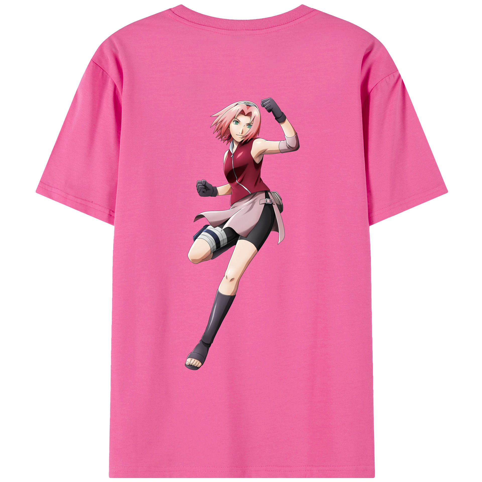 （画像用） NARUTO -ナルト- 春野サクラ Haruno Sakura レディース半袖Tシャツ(バックプリント)